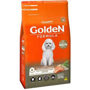 Ração Premier Pet Golden Cães Adultos Pequeno Porte Salmão e Arroz - 1kg/3kg/10,1kg/15kg